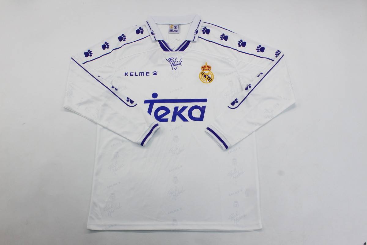 AAA Quality Real Madrid 94/96 Home Long Soccer Jersey